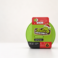 Jouet Squishy Grinch, Jouet Anti-Stress à Presser avec Remplissage en Gel de Pectine Doux, Cadeau de Fête de Noël