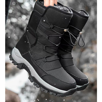 Bottes d'hiver tendance à cordon de serrage, doublées polaire, à semelle épaisse antidérapante et chaudes
