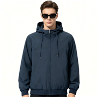 Blouson aviateur en nylon léger pour hommes de style chaud | Coupe-vent imperméable de luxe | Double fermeture éclair complète personnalisable