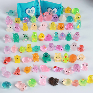 <span class=keywords><strong>Mini</strong></span>-sacs surprises d'animaux en résine, figurines de dessins animés transparentes assorties pour la décoration de micro-paysages et de jardins féeriques - Product Image 2
