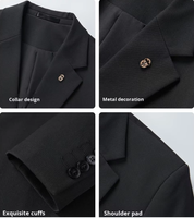 Ensemble de 3 pièces de costume pour hommes grande taille, blazer à simple boutonnage, coupe ajustée, pour occasions formelles, bal, bureau, mariage, quotidien