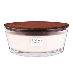 Velas de mecha de madera grandes de 16 oz, Color amarillo, Cupcake de panadería en tarro de vidrio - Product Image 2