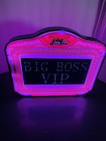 Panneau d'affichage numérique programmable LED moderne et pliable avec logo personnalisé pour service VIP de bouteilles, enseigne lumineuse pour bouteilles