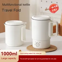 Bouilloire électrique portable design moderne mini chaudière à eau pliable en acier inoxydable pour la maison et les affaires, les voyages et le thé