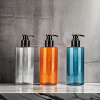 Bouteilles de lotion de lavage de corps en plastique PET PETG 100ml-600ml de luxe emballage de shampooing de cheveux de parfum de crème à paroi épaisse pour cosmétiques