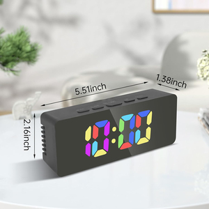 Factory Hot Table Clock Smart <b>Digital</b> Alarm Clock Decoration Gift LED Mirror Clock for Home Office - Product Image 2