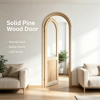 Porte intérieure en pin massif non fini avec cadre en bois pour chambre à coucher et rénovation de la maison
