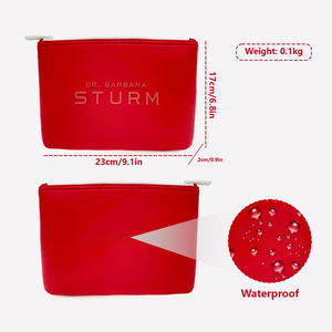 Sac cosmétique imperméable <span class=keywords><strong>en</strong></span> néoprène sur mesure avec logo <span class=keywords><strong>en</strong></span> silicone gaufré, sac à maquillage haut de gamme, durable, pour les voyages quotidiens, trousse de toilette - Product Image 3