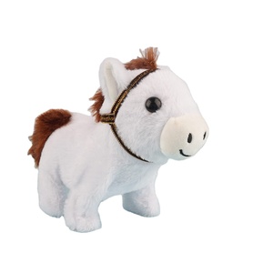 Cavallo Elettronico Super Morbido in Peluche con Funzioni di Mioio e Camminata, Guinzaglio Incluso, Giocattolo Elettronico per Bambini 4-6 Anni - Product Image 1