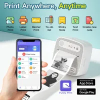 Printer Mini Pembuat Stiker & Label Kertas Thermal Portabel D3 dengan Pencetakan Foto Berwarna, Termasuk Baterai untuk Pencetakan Kesalahan