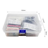 Kit d'assortiment de composants électroniques, 1410 pièces, résistances et condensateurs, diodes, transistors pour projets électroniques DIY