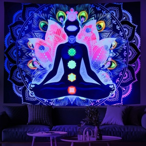 Tissu d'autel spirituel esthétique psychédélique cosmique cadeau Trippy noyau fantastique décor à la maison tenture murale - Product Image 1