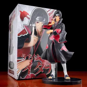 Anime Uzumaki Ninja Akatsuki Itachi hayranları için 22cm Mini PVC şekil Sharingan ve Tsukuyomi hediye olarak