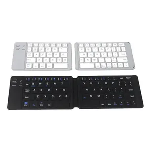 Double Folding Bluetooth Wireless Keyboard Suitable For Tablet Notebook Portable Office Mini Storage Folding Pad Keyboard