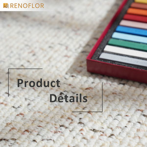 Thảm trải sàn len cao cấp, bền màu, kiểu nhuộm chàm, hiện đại, lông xù, dùng cho phòng khách, bán buôn. - Product Image 5