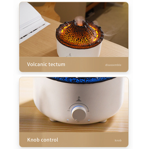 Practical Portable Wireless Volcano Humidifier Jellyfish Cold Mist Aroma <b>Diffuser</b> Remote Control Household Essential <b>Oil</b> US USB - Product Image 2