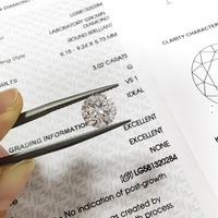 Diamant de laboratoire certifié IGI, diamant rond blanc certifié de 0,5 à 5 carats, VVS-VS, diamant de laboratoire HPHT CVD, fabricants de diamants