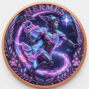 Moneda <span class=keywords><strong>de</strong></span> Cobre Fino 999 <span class=keywords><strong>de</strong></span> 5 oz con Dioses Griegos en Alto Relieve, Efecto UV a Prueba <span class=keywords><strong>de</strong></span> Agua, Arte <span class=keywords><strong>de</strong></span> Dioses Mensajeros, Artesanía Metálica Galvanizada con Tipografía - Product Image 2