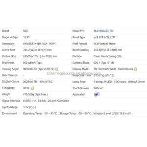 NL6448BC33-71F 10.4นิ้ว640*480 TFT โมดูลหน้าจอ LCD จอแสดงผล LCD แผงจอ TFT LCD ในสต็อก - Product Image 4