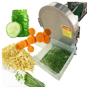 เครื่อง Dicing ปรับความหนาผักชีฝรั่งอัตโนมัติเครื่องตัดผักใบลำต้นผักกาดหอมเครื่องตัดผัก