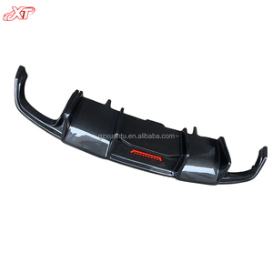 Sợi Carbon Spoiler môi với ánh sáng LED cho Audi A7 S7 rs7 c7.5 phía sau Bumper Diffuser BodyKit 2016-18 - Product Image 3