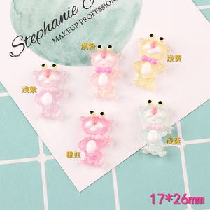 Resina de jalea de Pantera Rosa plana abalorios de resina cabujón de limo de DIY teléfono móvil llavero decoración artesanal - Product Image 3