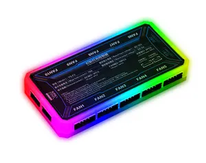 نمط جديد RGB مخصص الكمبيوتر الصغيرة 6PIN واجهة RGB جهاز تحكم بالمروحة استخدام لبعيد ملون للتحكم المشجعين و مصباح ليد متعددة اللون