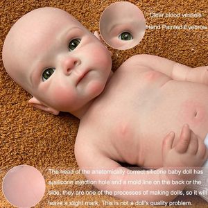 Poupée Bettie Girl de 18 pouces, bouche ouvrable, corps en silicone solide réaliste et anatomiquement correct, nouveau-né flexible - Product Image 3