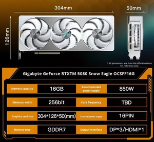 การ์ดจอเกมมิ่ง GV-N5080AERO OC-16GD Snow รองรับ PCI-E 5.0 ผลิตในจีน ให้บริการ BOM  GV-N5080AERO OC-16GD Gaming - Product Image 4