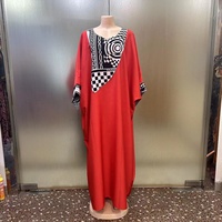 Nouvelle Mode Robe Imprimée Robe Ample Africaine Abaya Musulmane Grande Taille pour Femmes, Style Européen, Américain et Moyen-Oriental