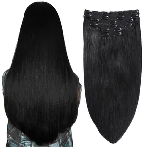 Ready to ship hair extensions double drawn human hair extensions remy clip in hair extensions