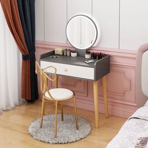 Bureau vanité moderne en bois miroir LED tiroirs de rangement réglables <span class=keywords><strong>tabouret</strong></span> <span class=keywords><strong>pour</strong></span> salle de bain chambre <span class=keywords><strong>coiffeuse</strong></span> maison hôtel vente en gros - Product Image 6