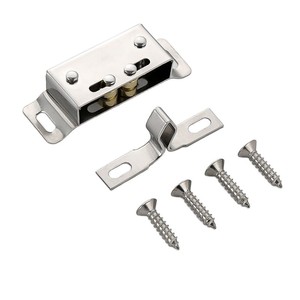 Loquet de porte magnétique en acier inoxydable de type carte, loquet de porte dissimulé pour porte d'armoire avec placage nickel - Product Image 5