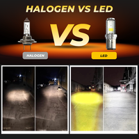 Ampoule de phare haute luminosité H4 12-80V, faisceau lointain pour scooter, tricycle, ampoule H4 BA20D, phare LED de voiture