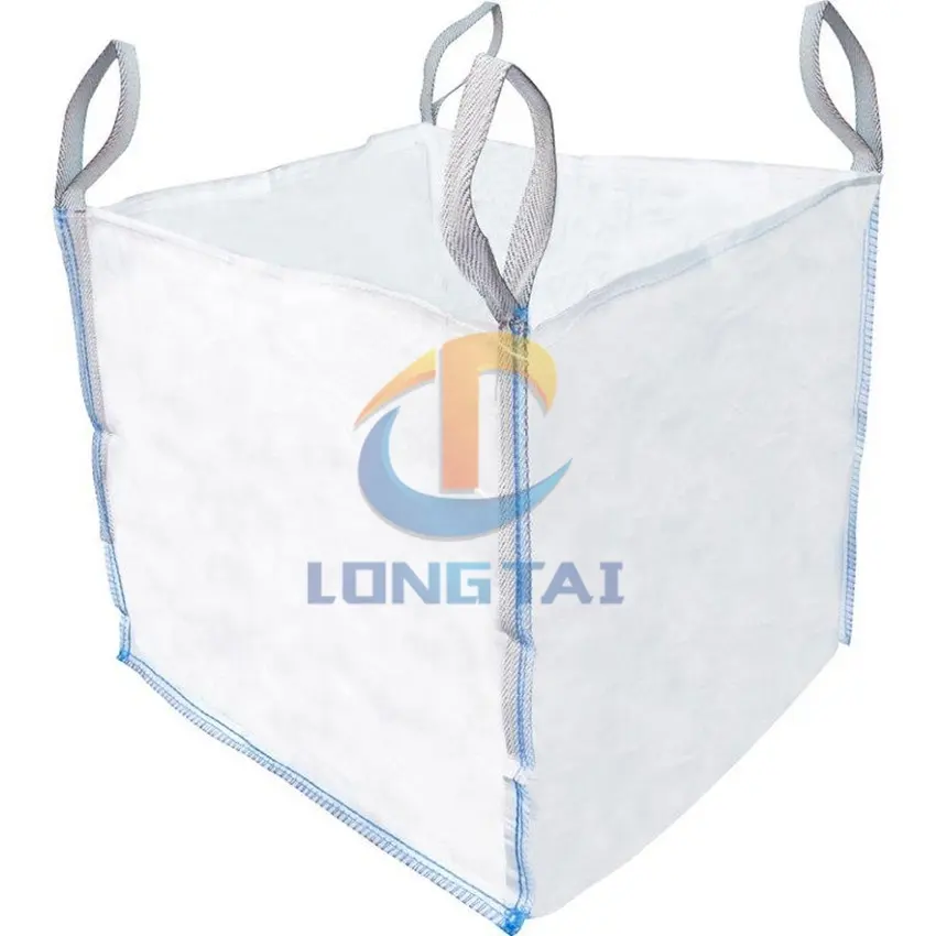 Chinese Manufacturer Jumbo bag 1 ton Food Safe Big Bags Flat Bottom big filler Recycling Fabric FIBC Bag Bulk Free Sample