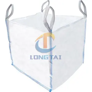 Chinese Fabrikant Jumbo Bag 1 Ton Voedsel Veilig Big Bags Platte Bodem Grote Vulstof Recycling Fibc Bag Bulkvrij Monster
