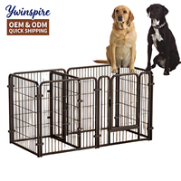 Clôture et enclos pour chien personnalisés, durables, imperméables, construction moderne en fer, écologiques, faciles à nettoyer