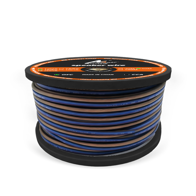 16GA 50M Pure Copper Audio Cable Blue Gray Soft Leather Car Audio Amplifier Speaker Audio Connection Cable Speaker Wire