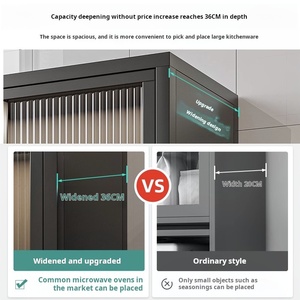 Practical FloorStanding Steel <strong>Kitchen</strong> <strong>Storage</strong> <strong>Unit</strong> with MultiStorey Oven Cabinet &amp; Pot Rack - Product Image 5