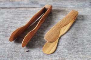 Pinzas de Madera para Cocina, Servir, Asar y Manipular Alimentos, Hechas a Mano con Madera Natural Duradera para Uso Diario - Product Image 6