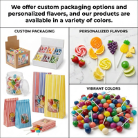 Fabricante Mayorista de Dulces, Piruletas Musicales con Sabor a Frutas, Empaque Individual Personalizado, BRC, Halal, OEM/ODM