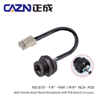 Enchufe impermeable RJ45 IP67 Macho Hembra Tipo roscado Conector impermeable Receptáculo roscado de plástico RJ45