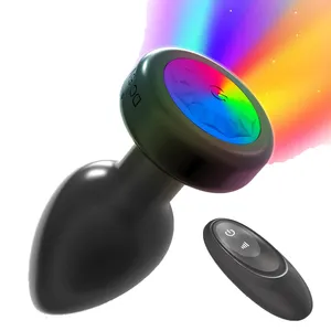 Light up Anal Plug with LED Glow in The Dark Sex Toys for men Vibrating Butt Plug with remote