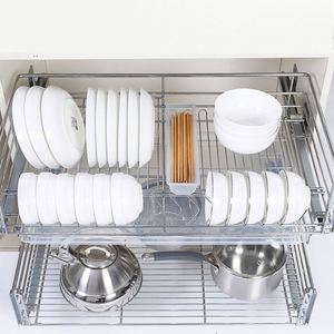 Heavy Duty Metal Pull Out Cabinet Organizer Extendable Sliding Slide Out Pantry <b>Shelves</b> Storage No Punch for Kitchen - Product Image 6