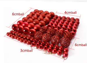 100 pièces <span class=keywords><strong>de</strong></span> boules <span class=keywords><strong>de</strong></span> Noël en boîte cadeau, décorations pour arbre <span class=keywords><strong>de</strong></span> Noël avec boules brillantes/mat/roses/creuses <span class=keywords><strong>de</strong></span> 3-6 cm, boules en plastique <span class=keywords><strong>de</strong></span> Noël - Product Image 6