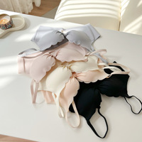 FF3301 Soutien-gorge minimiseur sans fil à nœud papillon pour femmes et filles, lingerie, sous-vêtements confortables pour femmes, soutien-gorge push-up et ensembles de culottes
