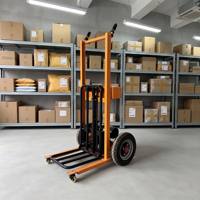 Tragbarer 300kg Elektrischer Sackkarren mit Motorisierter Hebefunktion - Mini-Gabelstapler mit Lithium-Batterie für Express & Supermarkt
