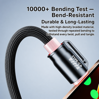Kabel Pengisian Cepat 240W 4-in-1 Berbahan Paduan Seng dengan Jalinan Kabel USB a ke Type-C, Chip L E-Marker, Mendukung Carplay Carlife, Sinkronisasi Data