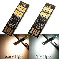 Module LED USB, mini barre lumineuse à 6 LED, 1.2W, 5V, capteur tactile, gradateur, lumière chaude pour batterie externe, lampe de table pour ordinateur portable
