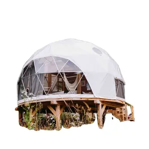 8M 10M PVC cover half dome 4 seasons outdoor luxury geodesic dome house hotel room dome tent